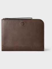 Osprey London The Compass Leather Tech Sleeve Brown Wallet - Image 2 of 5