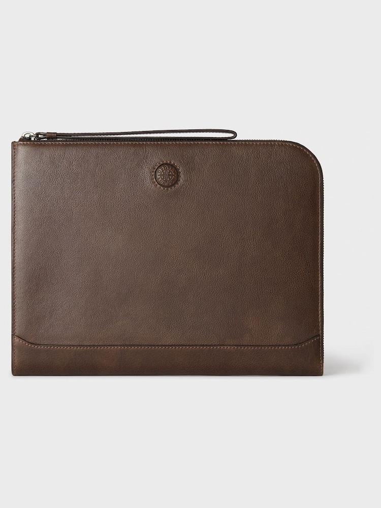 Osprey London The Compass Leather Tech Sleeve Brown Wallet - Image 2 of 5 Osprey London The Compass Leather Tech Sleeve Brown Wallet - Image 2 of 5