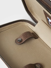 Osprey London The Compass Leather Tech Pouch Brown Wallet - Image 5 of 5