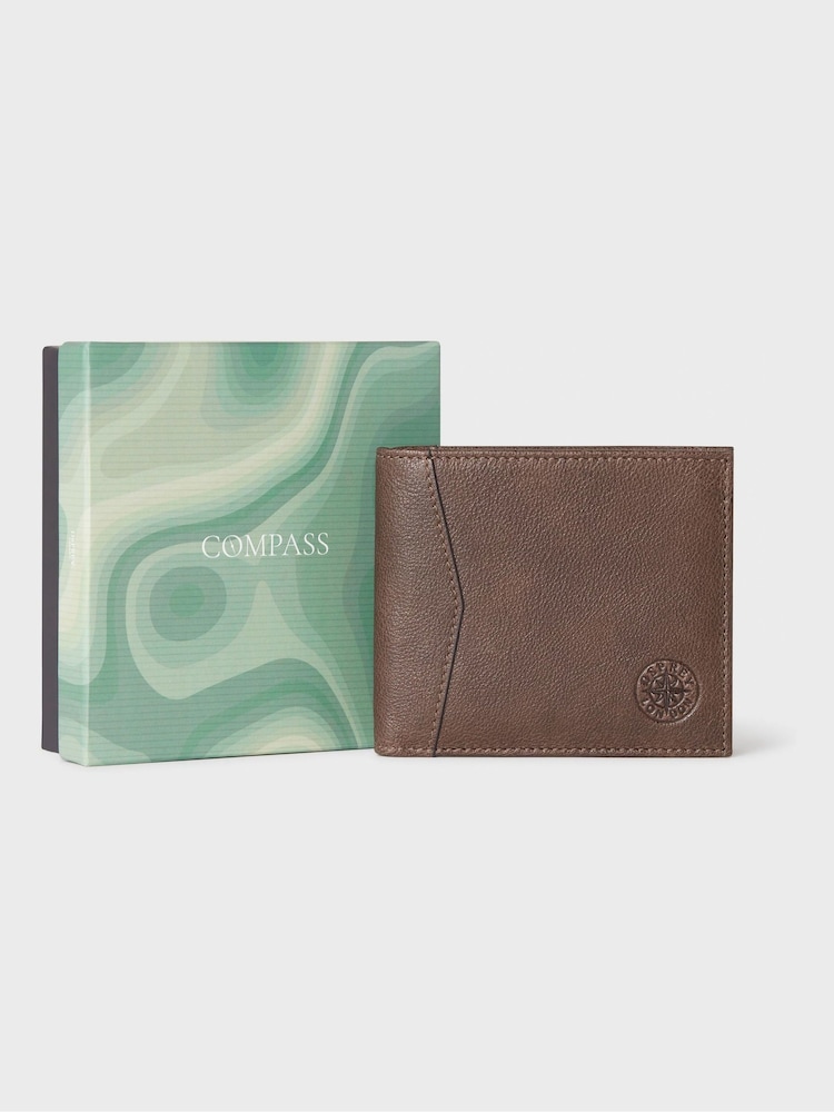Коричневый кожаный бумажник для карточек Osprey London The Compass - Image 1 of 5