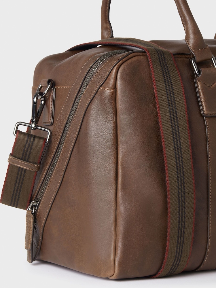 Osprey London The Compass Leather Weekender Brown Bag - Image 7 of 7
