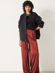 Hush Brown Melanie Satin Trousers - Image 3 of 5
