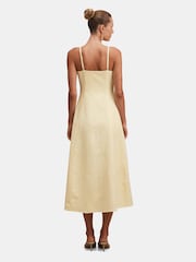 Forever New Yellow Tiffany Embroidery Sequin Midi Dress - Image 2 of 4