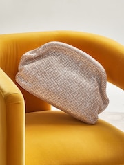 Silver Raffia Clutch Bag - Image 1 of 9