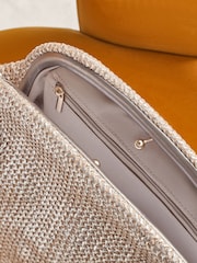 Silver Raffia Clutch Bag - Image 6 of 9