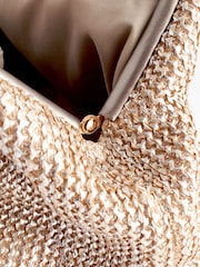 Silver Raffia Clutch Bag - Image 9 of 9