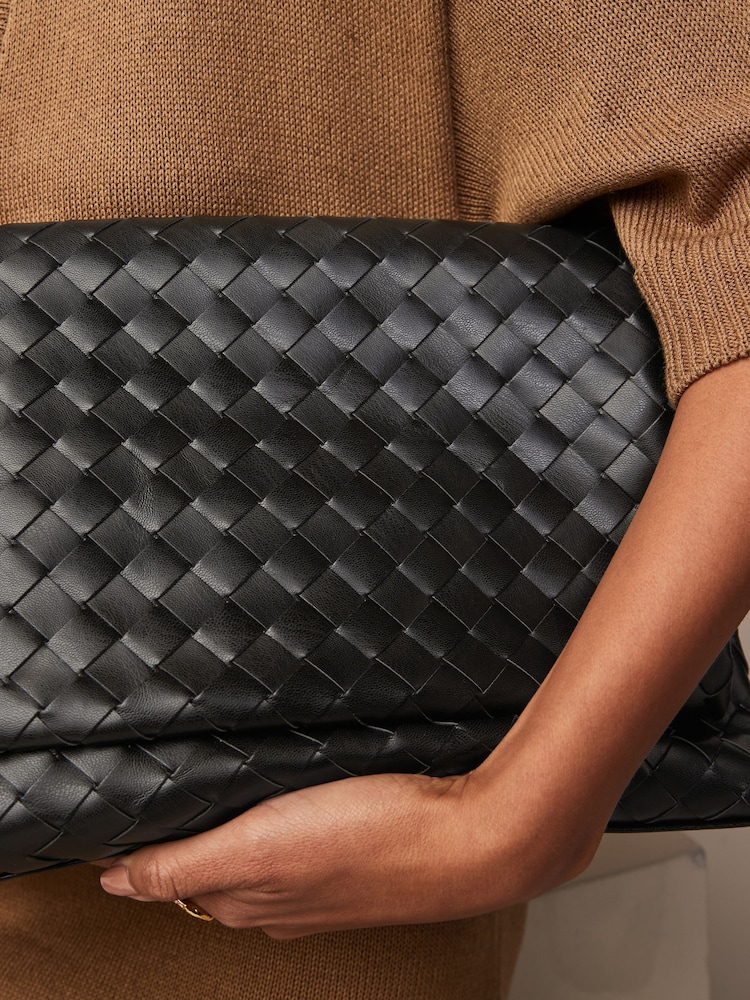 Schwarz - Gewebte Clutch - Bild 2 von 9