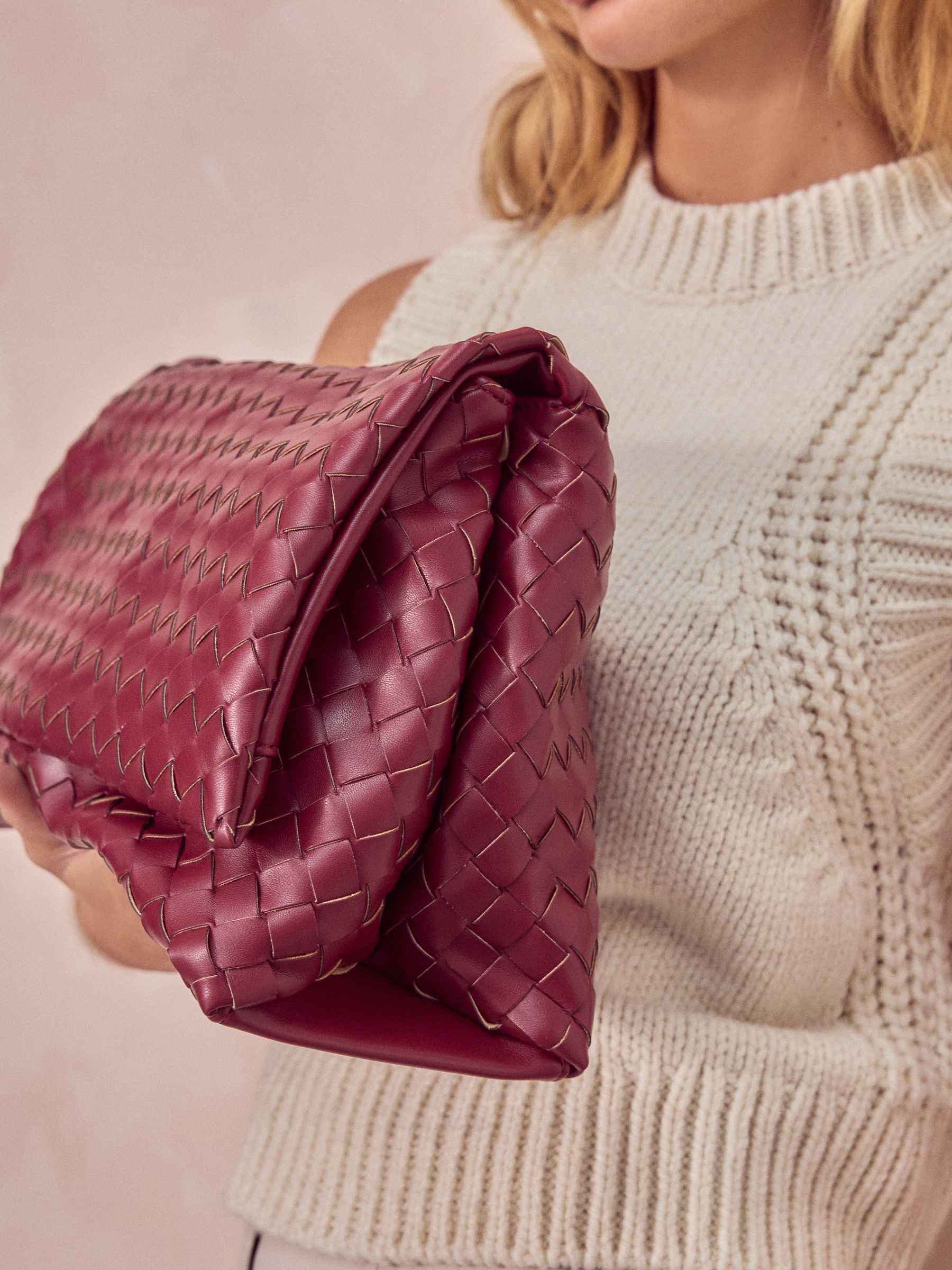 Buy Red Weave Clutch Bag from Next USA