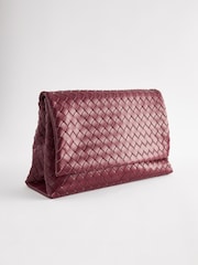 Red Weave Clutch Bag - Image 6 of 10