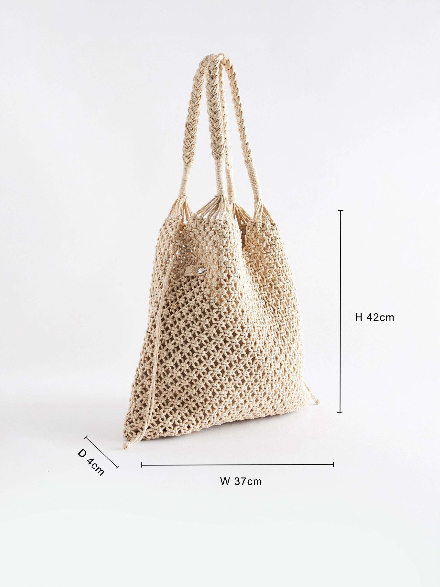 Buy White Macramé Crochet Shoulder Bag from Next USA