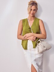Bone Leather Bowler Bag - Image 2 of 10