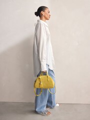 Lime Green Leather Bowler Bag - Image 1 of 10