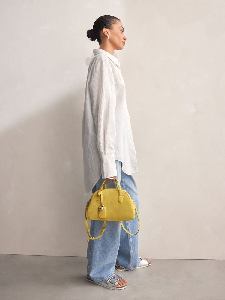 Lime Green Leather Bowler Bag - Image 1 of 10