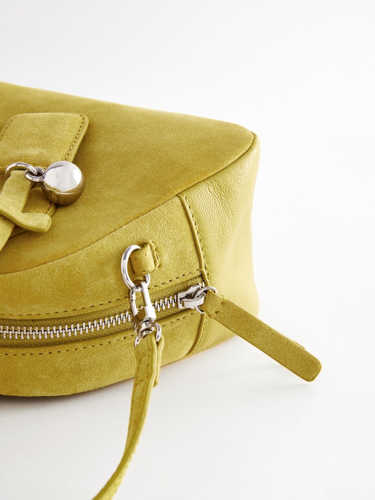 Lime Green Leather Bowler Bag - Image 10 of 10