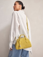 Lime Green Leather Bowler Bag - Image 2 of 10