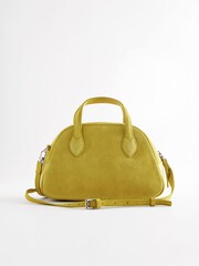 Lime Green Leather Bowler Bag - Image 6 of 10