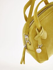 Lime Green Leather Bowler Bag - Image 7 of 10