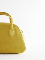 Lime Green Leather Bowler Bag - Image 8 of 10