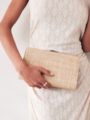 Gold Raffia Clutch Bag - Image 3 of 10