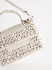 White Gem Top Handle Bag - Image 3 of 6