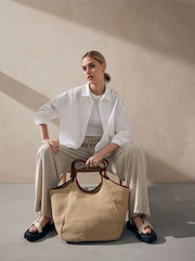 Natural Raffia Shoulder Bag - Image 2 of 9