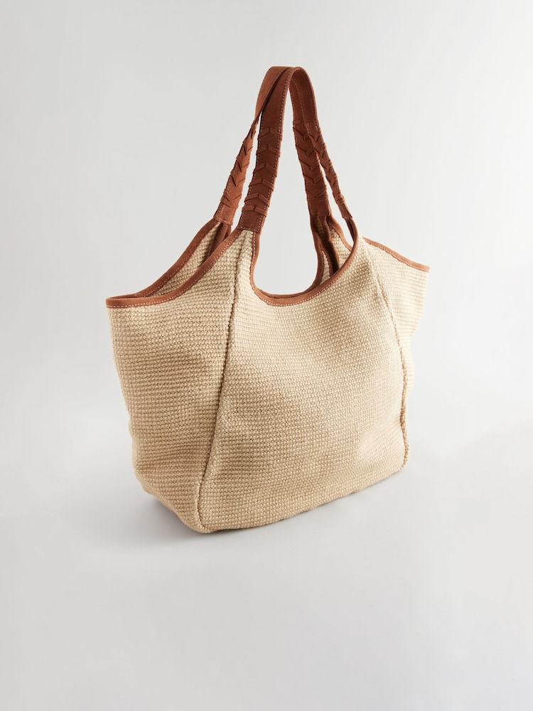 Natural Raffia Shoulder Bag - Image 5 of 9