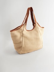 Natural Raffia Shoulder Bag - Image 6 of 9
