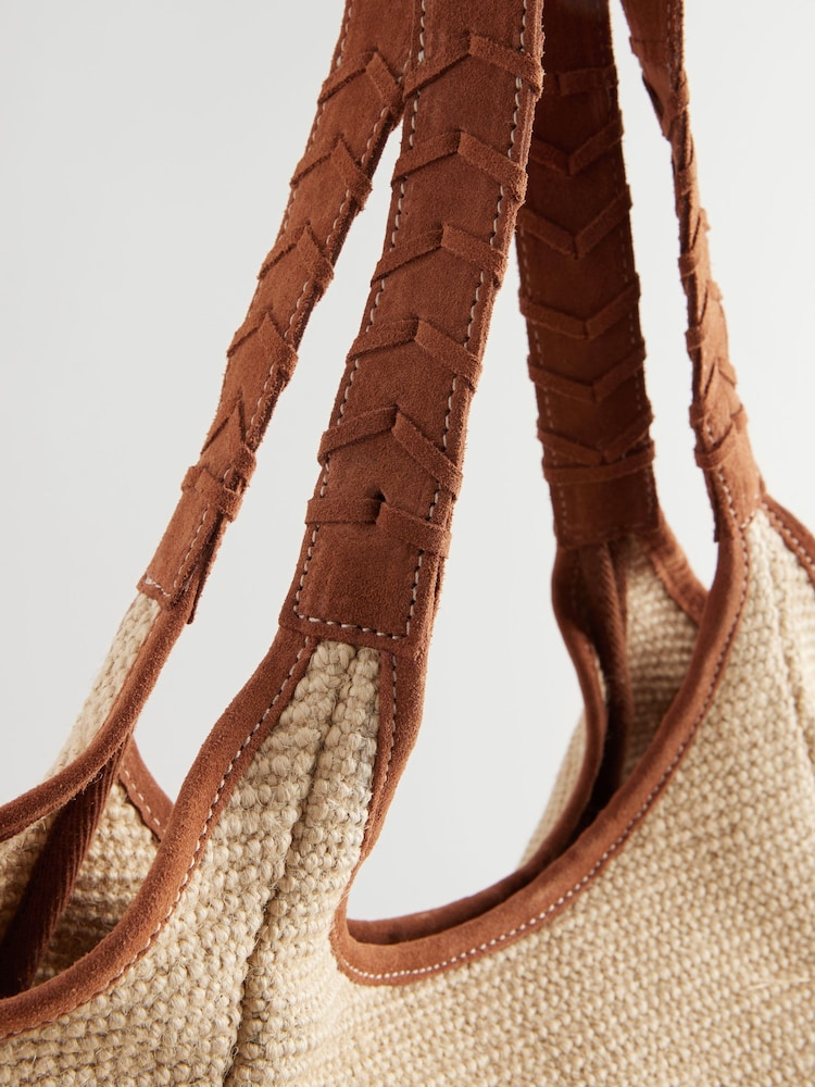 Natural Raffia Shoulder Bag - Image 7 of 9