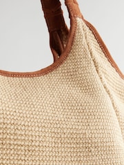 Natural Raffia Shoulder Bag - Image 8 of 9