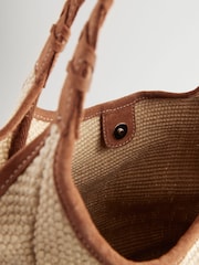 Natural Raffia Shoulder Bag - Image 9 of 9