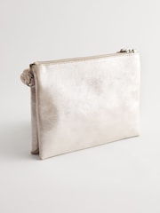 Silver Leather Cross-Body Bag - Image 5 of 8