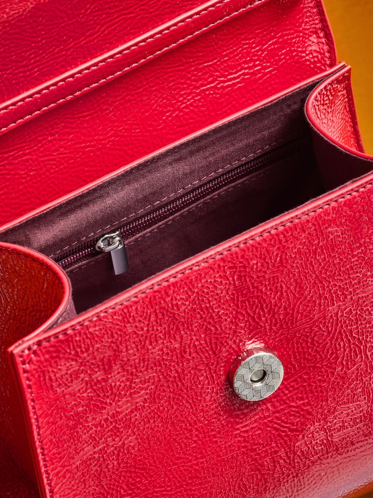 Red Corsage Top Handle Bag - Image 5 of 10