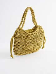 Green Metallic Weave Mini Handheld Bag - Image 1 of 5
