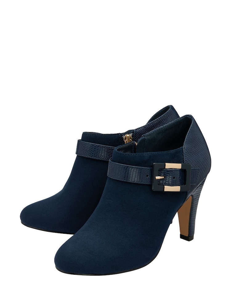 Lotus Blue Zip-Up Heeled Shoes Boots - Image 2 of 4
