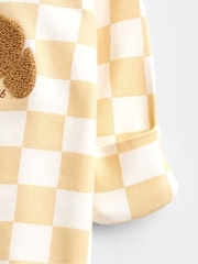 JoJo Maman Bébé Natural Croissant Appliqué Zip Sleepsuit - Image 3 of 4
