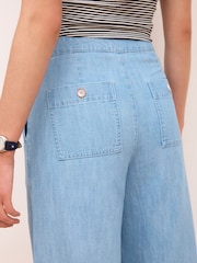 Albastru - Denim largi Blugi - Imaginea 4 din 6