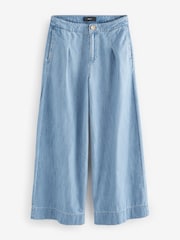 Albastru - Denim largi Blugi - Imaginea 5 din 6