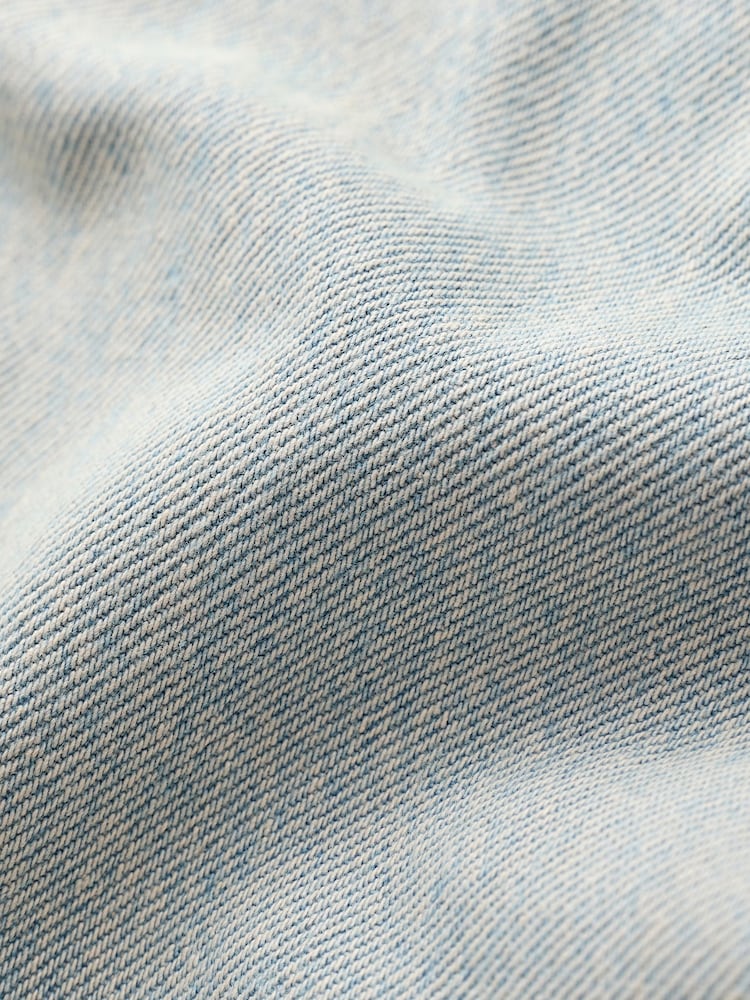 Pink Tinted 100% Cotton Ripped Straight Leg Jeans - Image 7 of 7