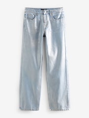 Metallic 100% Cotton Straight Leg Jeans - Image 4 of 7