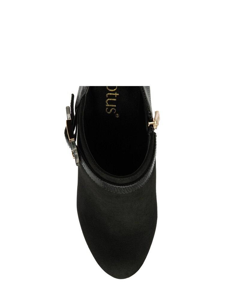 Lotus Black Zip-Up Heeled Shoes Boots - Image 4 of 4