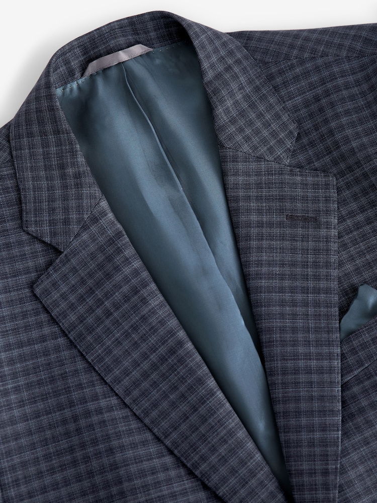 Purple Slim Fit Signature Zignone Check Suit: Jacket - Image 11 of 14