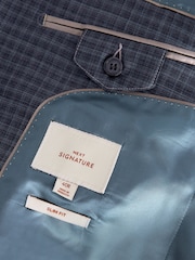 Purple Slim Fit Signature Zignone Check Suit: Jacket - Image 12 of 14