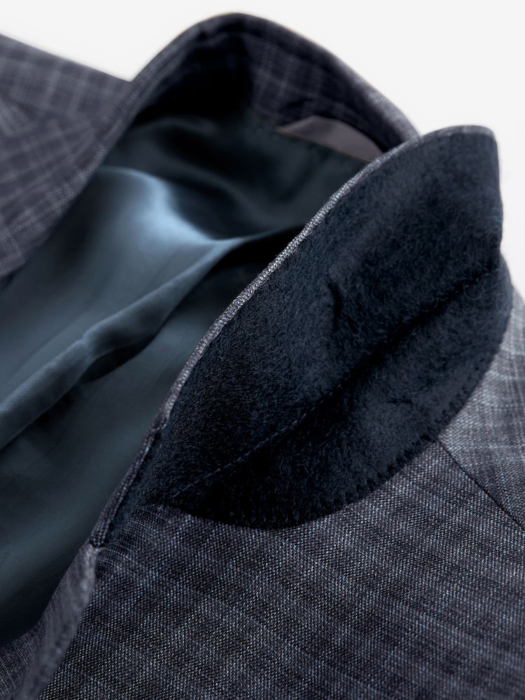 Purple Slim Fit Signature Zignone Check Suit: Jacket - Image 13 of 14