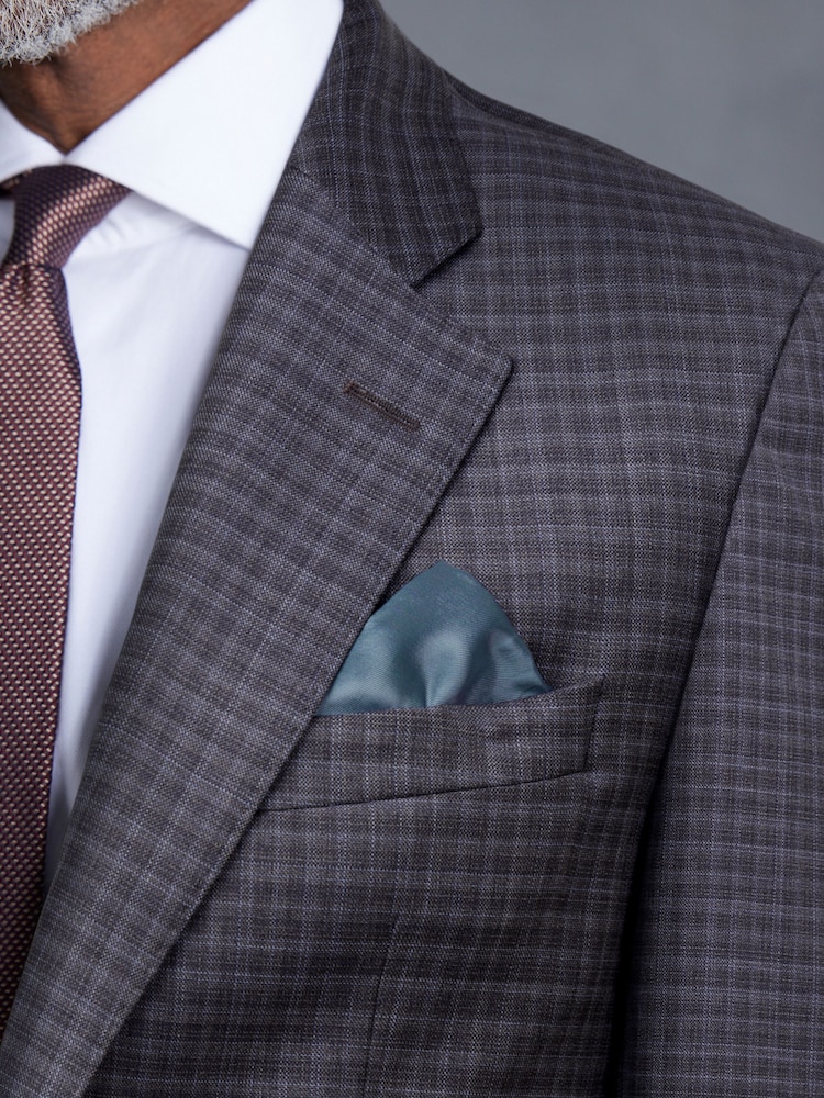 Purple Slim Fit Signature Zignone Check Suit: Jacket - Image 2 of 14