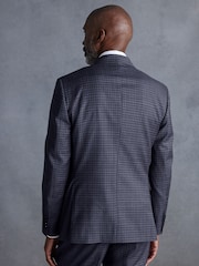 Purple Slim Fit Signature Zignone Check Suit: Jacket - Image 3 of 14