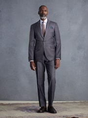 Purple Slim Fit Signature Zignone Check Suit: Jacket - Image 4 of 14