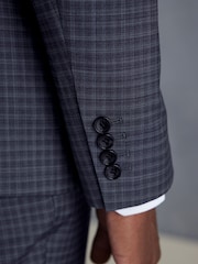 Purple Slim Fit Signature Zignone Check Suit: Jacket - Image 8 of 14