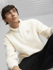 Puma White Classics Men's Quarter-Zip Fleece - Image 3 of 7