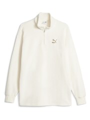 Puma White Classics Men's Quarter-Zip Fleece - Image 6 of 7