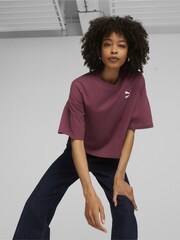 Puma Red Womens Oversized 100% Cotton T-Shirt - Image 1 of 5